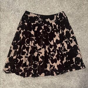 INC International Concepts Black and Cream A-Line Skirt